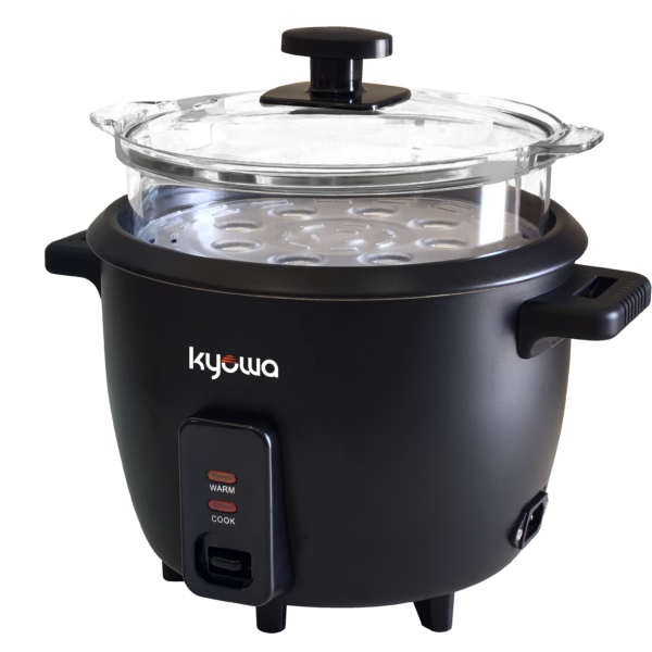 Kyowa 1.5 Liters Rice Cooker with See-Through Steamer - Black (KW-2087)