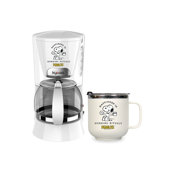 Kyowa Snoopy Coffee Maker 5 cups White + Coffee Mug 420ml (KW-1219)